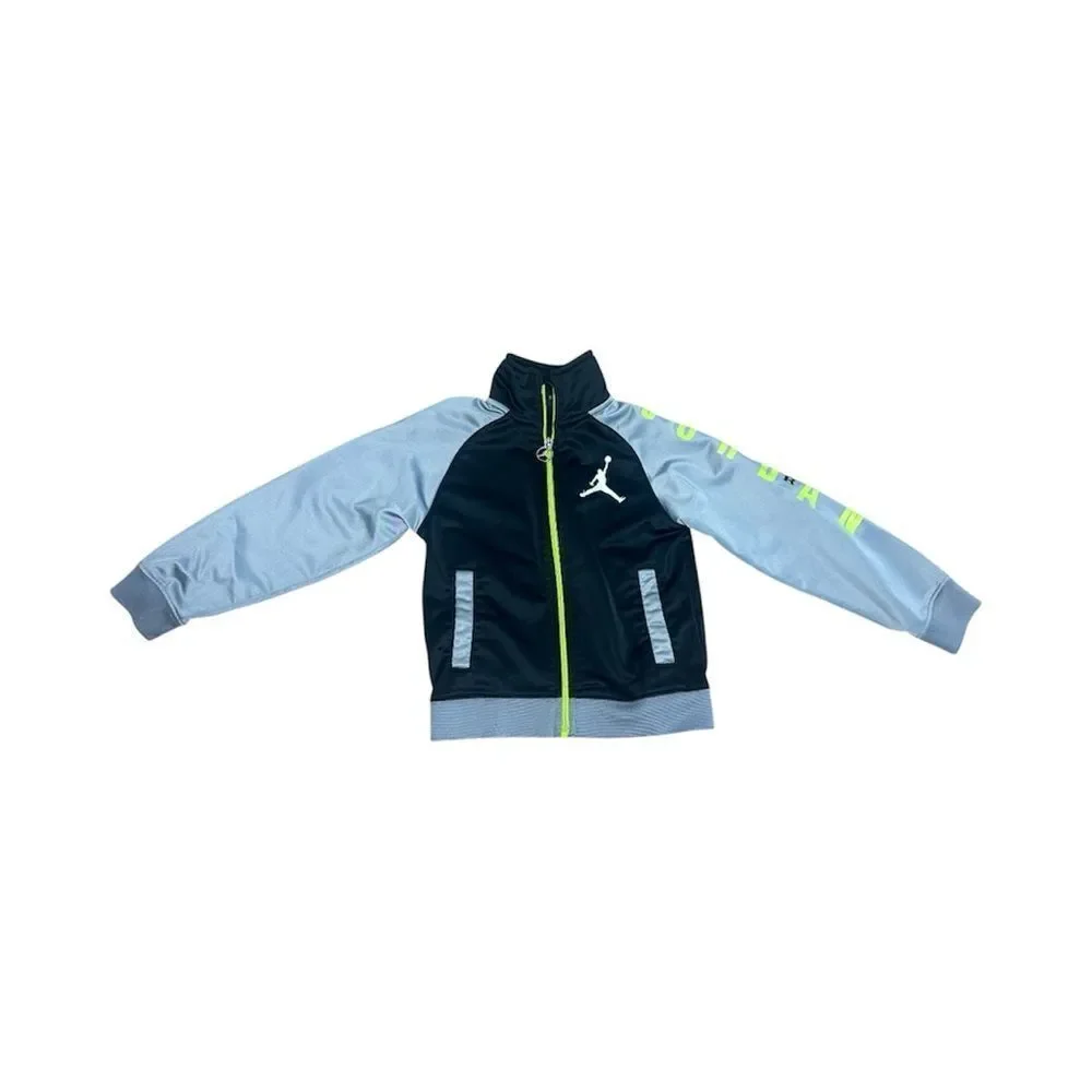 Kids 4-5 Jordan Black and Gray Jacket with Neon Highlights (b1)